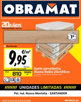 Catálogo Obramat en Villaquilambre | Folleto Obramat Santander | 2026-06-22T00:00:00.000Z - 2026-07-06T00:00:00.000Z