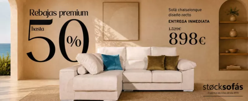 Catálogo Stock Sofás | Rebajas Premium | 2026-06-24T00:00:00.000Z - 2026-07-07T00:00:00.000Z
