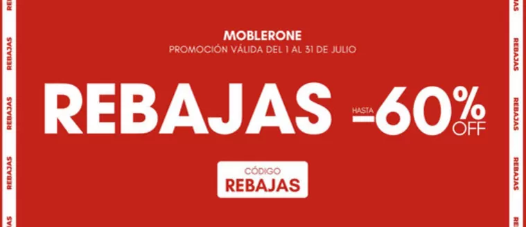 Catálogo Moblerone | Rebajas | 2026-07-02T00:00:00.000Z - 2026-07-31T00:00:00.000Z