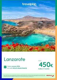 Catálogo Travelplan | Salidas verano 2026 Lanzarote desde 450€ | 2026-06-01T00:00:00.000Z - 2026-08-31T00:00:00.000Z