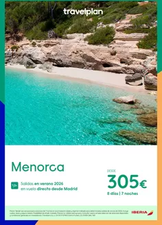 Catálogo Travelplan | Menorca desde 305€ | 2026-06-01T00:00:00.000Z - 2026-08-31T00:00:00.000Z