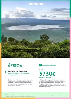 Catálogo Travelplan | Tanzania desde 3730€ | 2026-07-06T00:00:00.000Z - 2026-12-12T00:00:00.000Z