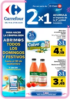 Catálogo Carrefour en Borge | 2X1 ACUMULA CLUB + 2ªUD. AL -70% | 2026-07-14T00:00:00.000Z - 2026-07-27T00:00:00.000Z
