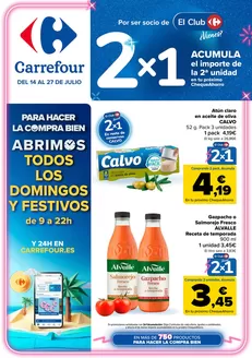 Catálogo Carrefour en Sant Llorenç des Cardassar | 2X1 ACUMULA CLUB + 2ªUD. AL -70% | 2026-07-14T00:00:00.000Z - 2026-07-27T00:00:00.000Z