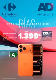 Catálogo Carrefour en Roca del Vallés | APPLE DAYS | 2026-07-14T00:00:00.000Z - 2026-07-30T00:00:00.000Z