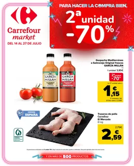 Catálogo Carrefour Market en Roca del Vallés | 2ª unidad al -70% | 2026-07-14T00:00:00.000Z - 2026-07-27T00:00:00.000Z