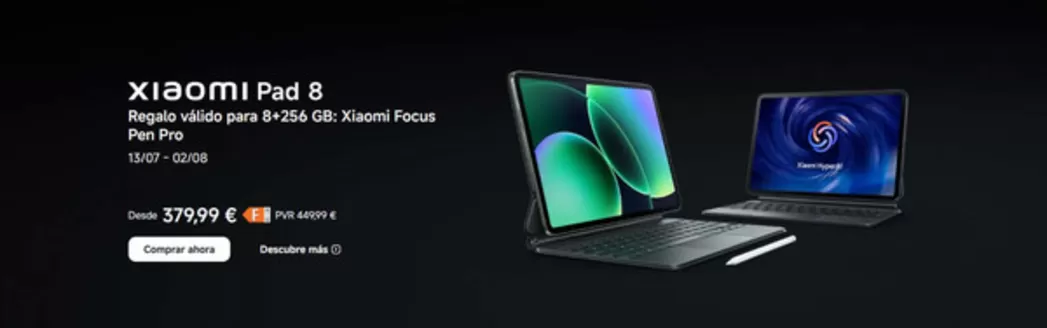 Catálogo Xiaomi en San Cibrao (Lugo) | Xiaomi Pad 8 | 2026-07-14T00:00:00.000Z - 2026-08-02T00:00:00.000Z