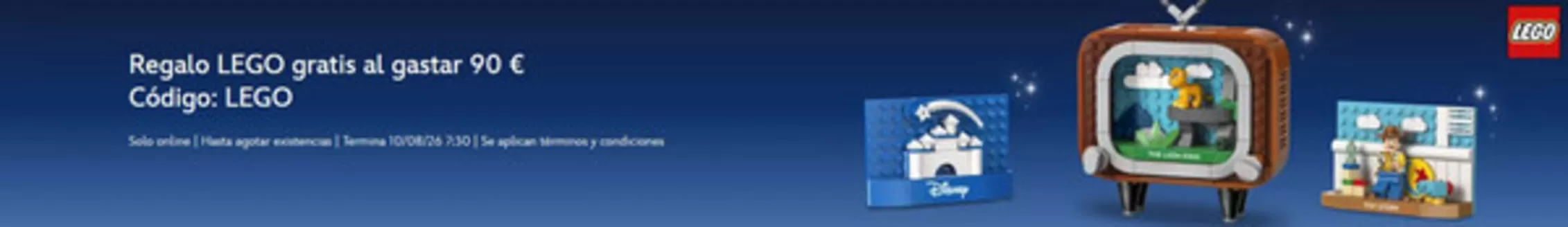 Catálogo Disney en Salt | Regalo LEGO gratis al gastar 90€ | 2026-07-14T00:00:00.000Z - 2026-08-10T00:00:00.000Z