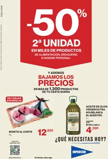 Catálogo Hipercor | -50% 2ª Unidad En Miles De Productos | 2026-07-16T00:00:00.000Z - 2026-07-29T00:00:00.000Z