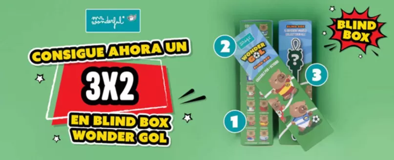 Catálogo Mr Wonderful | Consigue Ahora Un 3x2 En Blind Box Wonder Gol | 2026-07-17T00:00:00.000Z - 2026-07-30T00:00:00.000Z