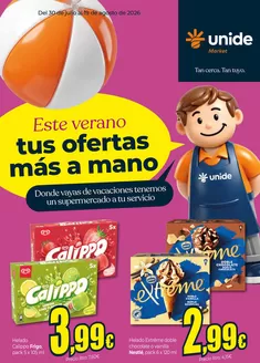 Catálogo Unide Market | Este verano tus ofertas más a mano. UNIDE Market Levante | 2026-07-30T00:00:00.000Z - 2026-08-19T00:00:00.000Z