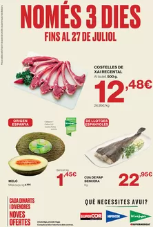 Catálogo Hipercor | Només 3 Dies | 2026-07-24T00:00:00.000Z - 2026-07-27T00:00:00.000Z
