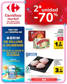 Catálogo Carrefour Market en Tafira Alta | 2ª unidad al -70% | 2026-07-28T00:00:00.000Z - 2026-08-10T00:00:00.000Z