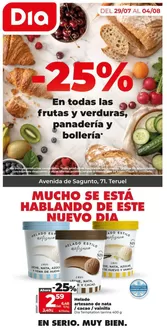 Catálogo Dia en Cella | 25% de descuento en frutasy verduras, panaderia y bollerías del 29/07 al 04/08 | 2026-07-29T00:00:00.000Z - 2026-08-04T00:00:00.000Z