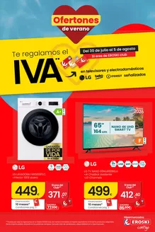 Catálogo Eroski en Cox | Te regalamos el IVA en televisores y electrodomésticos señalizados | 2026-07-30T00:00:00.000Z - 2026-08-05T00:00:00.000Z
