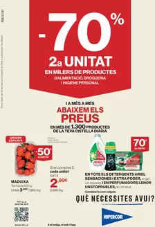 Catálogo Hipercor | -70% 2a Unitat En Milers De Productes | 2026-07-30T00:00:00.000Z - 2026-08-12T00:00:00.000Z