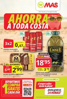 Catálogo Supermercados MAS en Aldea del Cano | Ahorrar a toda costa | 2026-07-31T00:00:00.000Z - 2026-08-27T00:00:00.000Z
