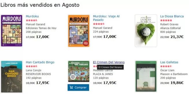 Catálogo Agapea | Libros más vendidos en Agosto | 2026-08-06T00:00:00.000Z - 2026-08-31T00:00:00.000Z