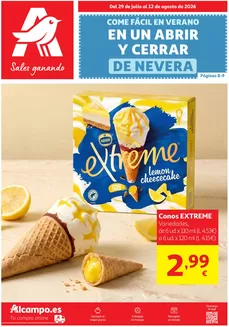 Catálogo Alcampo en Estremera | Come Fácil En Verano En UN Abrir Y Cerrar De Nevera | 2026-08-06T00:00:00.000Z - 2026-08-12T00:00:00.000Z