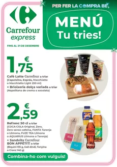 Catálogo Carrefour Express | Menú tu tries! | 2026-08-10T00:00:00.000Z - 2026-12-31T00:00:00.000Z