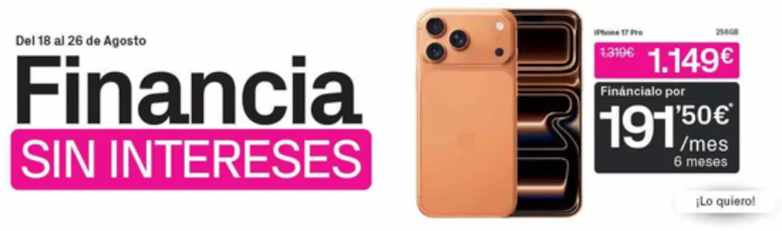 Catálogo Phone House | Financia Sin Intereses | 2026-08-18T00:00:00.000Z - 2026-08-26T00:00:00.000Z