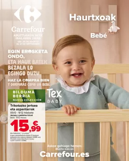 Catálogo Carrefour en Lazkao | BEBE (Pañales, alimentación, sillas, ropa y accesorios) | 2026-08-26T00:00:00.000Z - 2026-09-21T00:00:00.000Z