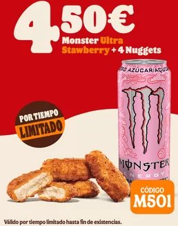 Catálogo Monster Burger King | Tu Monster Ultra Strawberry en Burger King | 2026-09-29T00:00:00.000Z - 2026-10-27T00:00:00.000Z