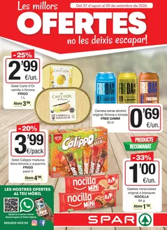 Catálogo SPAR Fragadis en Benicarló | Les Millors Ofertes | 2026-08-27T00:00:00.000Z - 2026-09-09T00:00:00.000Z