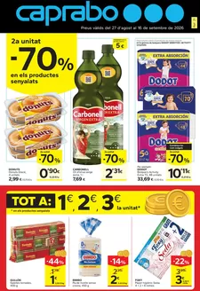 Catálogo Caprabo en Garralda | 2a unitat -70% | 2026-08-27T00:00:00.000Z - 2026-09-16T00:00:00.000Z