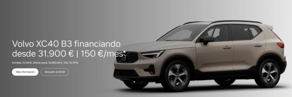 Catálogo Volvo | Desde 31.900 € | 150 €/mes | 2026-09-08T00:00:00.000Z - 2026-09-30T00:00:00.000Z