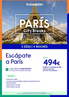 Catálogo Travelplan en Bera | Escápate a París | 2026-12-13T00:00:00.000Z - 2026-12-17T00:00:00.000Z