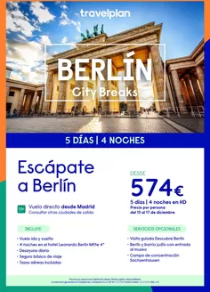 Catálogo Travelplan en Bera | Escápate a Berlín | 2026-12-13T00:00:00.000Z - 2026-12-17T00:00:00.000Z