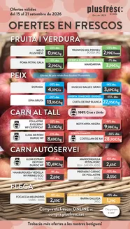 Catálogo Plusfresc | Ofertes de Productes Frescos | 2026-09-15T00:00:00.000Z - 2026-09-21T00:00:00.000Z