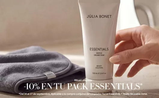 Catálogo Perfumerías Júlia en Torrelodones | -10% En Tu Pack Essentials | 2026-09-15T00:00:00.000Z - 2026-09-27T00:00:00.000Z