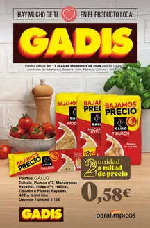 Catálogo Gadis | Precios válidos del 17 al 23 de septiembre de 2026 | 2026-09-17T00:00:00.000Z - 2026-09-23T00:00:00.000Z
