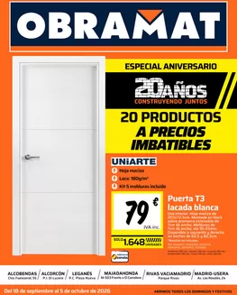 Catálogo Obramat | Especial Aniversario- Madrid | 2026-09-18T00:00:00.000Z - 2026-10-05T00:00:00.000Z