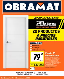 Catálogo Obramat | Especial Aniversario- Sevilla | 2026-09-18T00:00:00.000Z - 2026-10-05T00:00:00.000Z