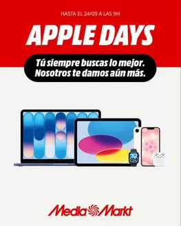 Catálogo MediaMarkt en Codoñera | Apple Days | 2026-09-18T00:00:00.000Z - 2026-09-24T00:00:00.000Z