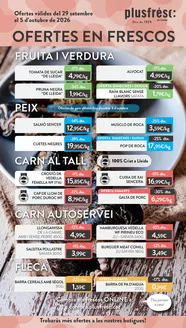 Catálogo Plusfresc | Ofertes de Productes Frescos | 2026-09-29T00:00:00.000Z - 2026-10-05T00:00:00.000Z