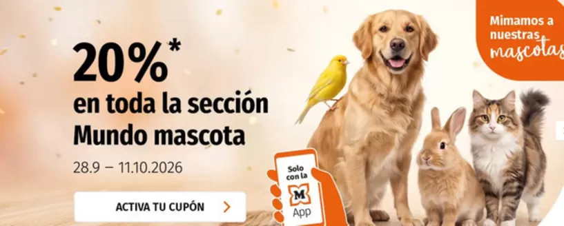 Catálogo Müller en Castejón de Monegros | -20% En Toda La Sección Mundo Mascota | 2026-09-29T00:00:00.000Z - 2026-10-11T00:00:00.000Z