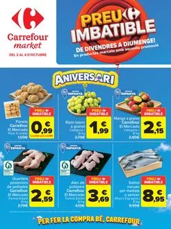 Catálogo Carrefour Market | Preu Imbatible | 2026-10-02T00:00:00.000Z - 2026-10-04T00:00:00.000Z