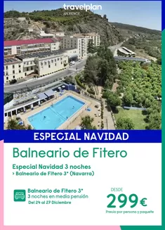 Catálogo Travelplan en Canals | Balneario de Fitero | 2026-12-24T00:00:00.000Z - 2026-12-27T00:00:00.000Z