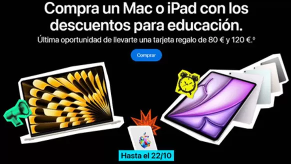 Catálogo Apple | Compra un Mac o iPad con los descuentos para educación | 2026-10-12T00:00:00.000Z - 2026-10-22T00:00:00.000Z