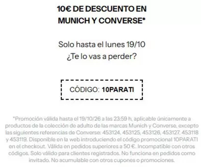 Catálogo Krack en Calafell | 10€ De Descuento En Munich Y Converse | 2026-10-13T00:00:00.000Z - 2026-10-19T00:00:00.000Z