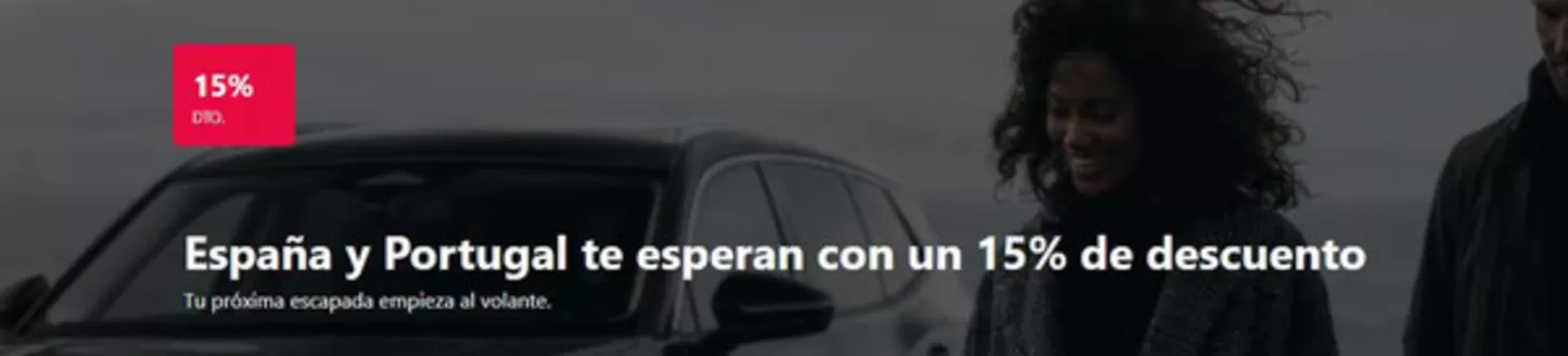 Catálogo Europcar en Mijas | España y Portugal te esperan con un 15% de descuento | 2026-10-19T00:00:00.000Z - 2026-10-31T00:00:00.000Z
