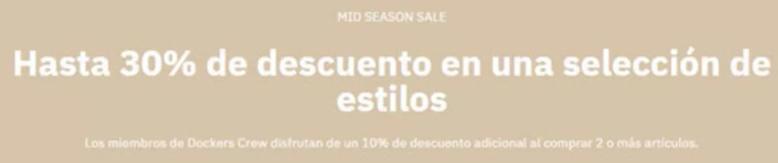 Catálogo Dockers en Moaña | Mid Season Sale | 2026-10-19T00:00:00.000Z - 2026-11-01T00:00:00.000Z