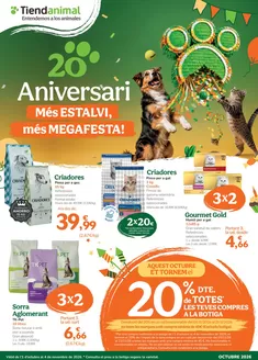 Catálogo Tiendanimal | 20 aniversari Tiendanimal | 2026-10-01T00:00:00.000Z - 2026-11-04T00:00:00.000Z