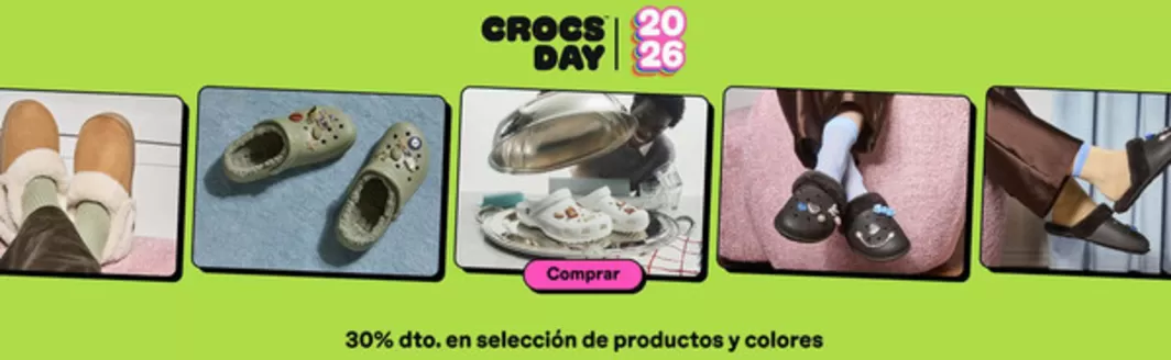 Catálogo Crocs en Nuevo Baztán | 30% dto. en selección de productos y colores | 2026-10-23T00:00:00.000Z - 2026-11-05T00:00:00.000Z