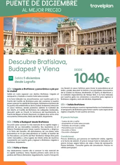 Catálogo Travelplan en Verges | Descubre Bratislava, Budapest y Viena | 2026-10-26T00:00:00.000Z - 2026-12-05T00:00:00.000Z