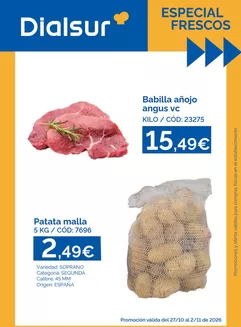 Catálogo Dialsur Cash & Carry | Especial Frescos | 2026-10-27T00:00:00.000Z - 2026-11-02T00:00:00.000Z